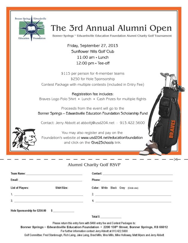 3rd Alumni Open Registration Flyer